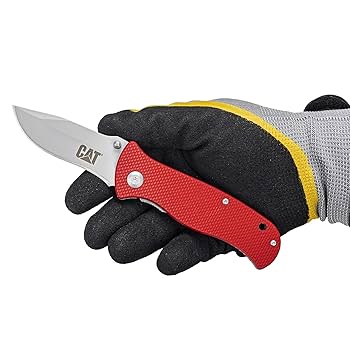 Amazon.com: Cat 7-1/2 Inch Drop-Point Folding Knife, 3 Inch